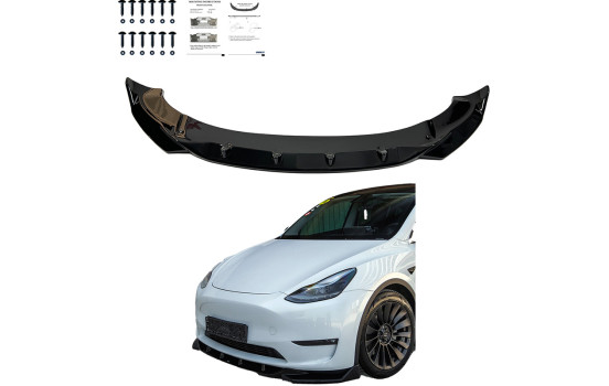 Becquet avant unidirectionnel pour Tesla Model Y 2019-2025 - Noir brillant, Image 5