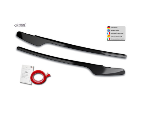 Becquets de phares pour Audi A4 (B8) Berline/Avant Facelift 2011-2015 (ABS Noir Brillant)