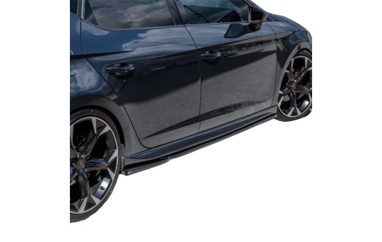 Ensemble de jupes latérales à usage unique pour Seat Leon (5F) HB/ST 2013-2020 - Version 2 - Noir brillant