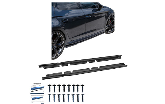 Ensemble de jupes latérales à usage unique pour Seat Leon (5F) HB/ST 2013-2020 - Version 2 - Noir brillant, Image 4
