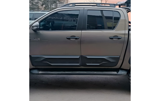 Ensemble de panneaux de porte à usage unique pour Toyota Hilux 8e génération 2015- - Noir mat