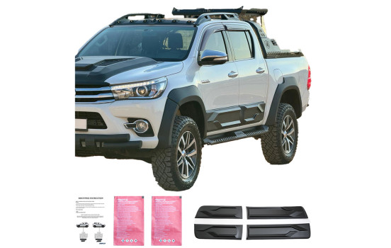 Ensemble de panneaux de porte à usage unique pour Toyota Hilux 8e génération 2015- - Noir mat, Image 3