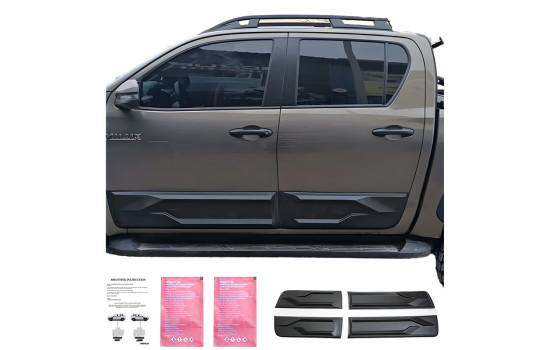 Ensemble de panneaux de porte à usage unique pour Toyota Hilux 8e génération 2015- - Noir mat, Image 4
