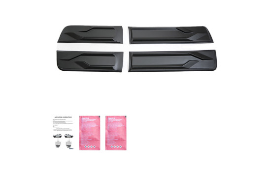 Ensemble de panneaux de porte à usage unique pour Toyota Hilux 8e génération 2015- - Noir mat, Image 5