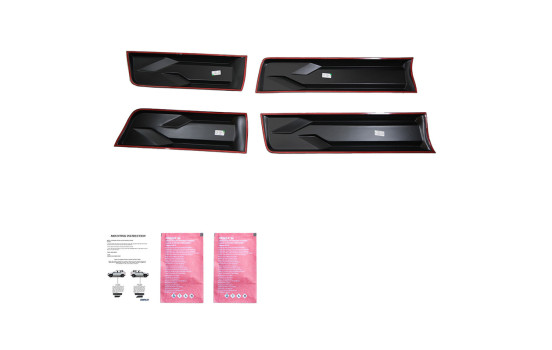 Ensemble de panneaux de porte à usage unique pour Toyota Hilux 8e génération 2015- - Noir mat, Image 6