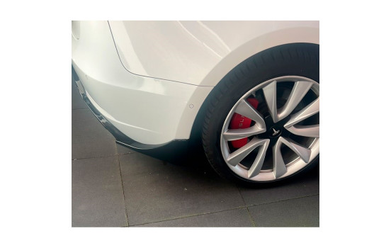 Jupe de pare-chocs arrière (diffuseur) adaptée pour Tesla Model 3 2017- 'Aero' (ABS noir brillant), Image 3