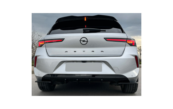 Jupe de pare-chocs arrière (diffuseur) Oneway pour Opel Astra L HB 2021- - Noir brillant, Image 2