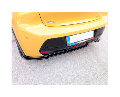 Jupe de pare-chocs arrière (Diffuseur) V.2 sur mesure pour Peugeot 208 II 2019- (ABS Noir brillant), Image 3