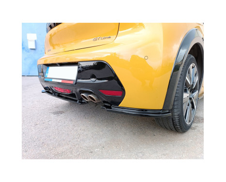 Jupe de pare-chocs arrière (Diffuseur) V.2 sur mesure pour Peugeot 208 II 2019- (ABS Noir brillant), Image 4