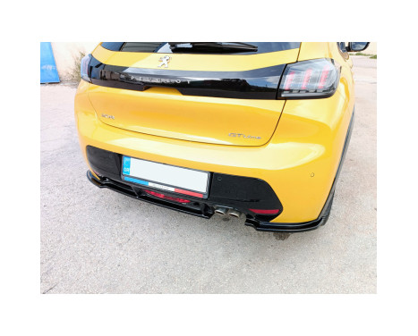 Jupe de pare-chocs arrière (Diffuseur) V.2 sur mesure pour Peugeot 208 II 2019- (ABS Noir brillant), Image 5