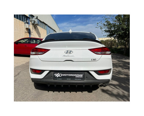 Lèvre de spoiler arrière sur mesure pour Hyundai i30 III Fastback avec N-Line 2017- (ABS Noir brillant), Image 3
