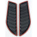 Prises d'air de capot universelles pour Pick-Up 4x4 - Noir mat, Vignette 9