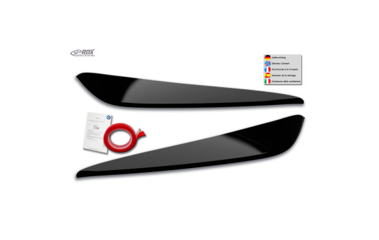 Spoilers de phare sur mesure pour BMW Série 1 (F40) 2019- (ABS Noir Brillant)