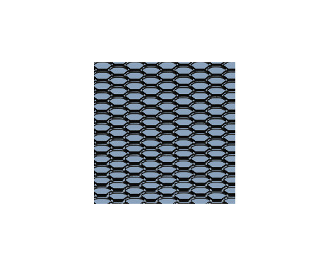 Racing mesh aluminium noir - nid d'abeille 12x6mm - 125x25cm, Image 2