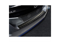 Pare-chocs arrière en acier inoxydable noir Nissan Leaf II 2017- 'Ribs'