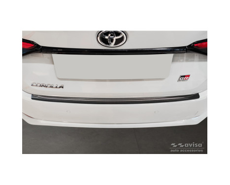 Protecteur de pare-chocs arrière en acier inoxydable noir adapté à Toyota Corolla XII Sedan 2019-, Image 2