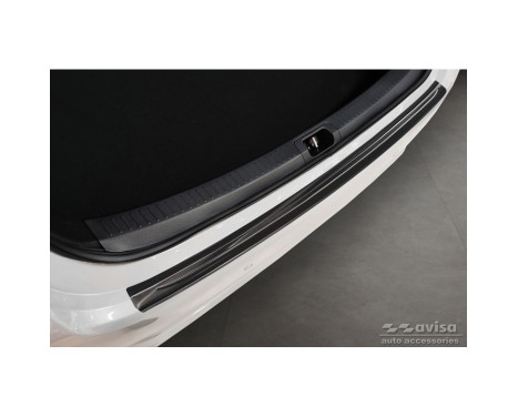 Protecteur de pare-chocs arrière en acier inoxydable noir adapté à Toyota Corolla XII Sedan 2019-, Image 3