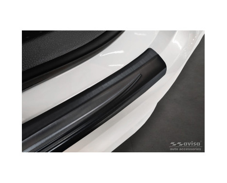 Protecteur de pare-chocs arrière en acier inoxydable noir adapté à Toyota Corolla XII Sedan 2019-, Image 4
