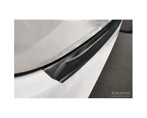 Protecteur de pare-chocs arrière en acier inoxydable noir adapté à Toyota Corolla XII Sedan 2019-, Image 5