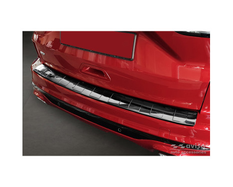 Protecteur de pare-chocs arrière en acier inoxydable noir chromé pour Ford Kuga III ST-Line/Hybrid/Vignale 2019- '