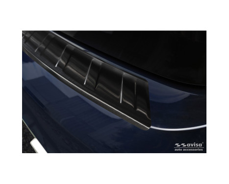 Protecteur de pare-chocs arrière en acier inoxydable noir pour BMW iX3 (G08) 2020- 'Ribs', Image 4