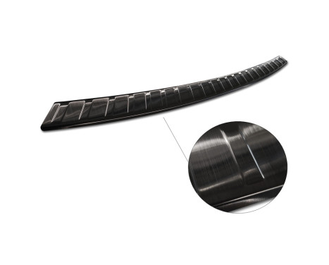 Protecteur de pare-chocs arrière en acier inoxydable noir pour BMW iX3 (G08) 2020- 'Ribs', Image 5