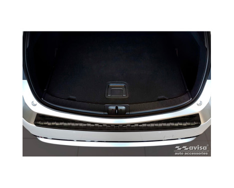 Protecteur de pare-chocs arrière en acier inoxydable noir pour Toyota Corolla XII Combi 2019- 'Ribs', Image 3