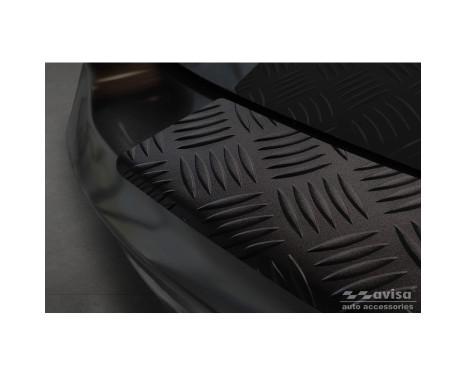 Protecteur de pare-chocs arrière en aluminium noir mat adapté pour Ford Tourneo Connect/Transit Connect 2014-2017, Image 5