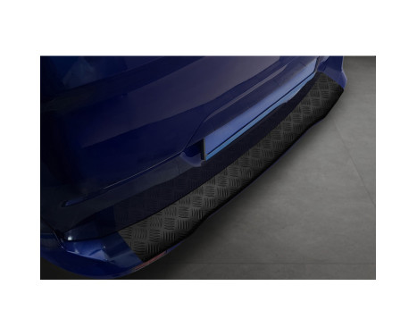 Protecteur de pare-chocs arrière en aluminium noir mat adapté pour Ford Tourneo Courier/Transit Courier 2014- 'Ri