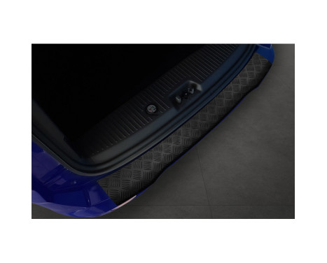 Protecteur de pare-chocs arrière en aluminium noir mat adapté pour Ford Tourneo Courier/Transit Courier 2014- 'Ri, Image 2
