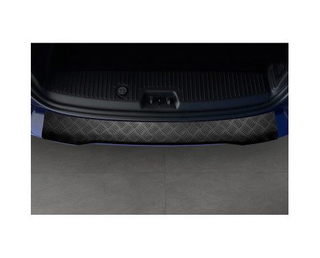 Protecteur de pare-chocs arrière en aluminium noir mat adapté pour Ford Tourneo Courier/Transit Courier 2014- 'Ri, Image 3