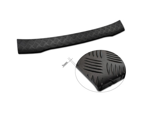 Protecteur de pare-chocs arrière en aluminium noir mat adapté pour Ford Tourneo Courier/Transit Courier 2014- 'Ri, Image 6
