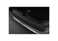 Protecteur de pare-chocs arrière en aluminium noir mat pour Kia Sportage V 2021- 'Riffled Plate'