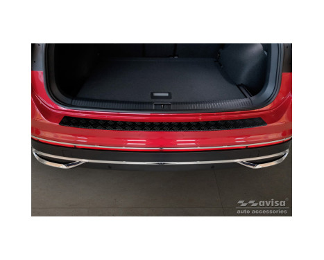 Protecteur de pare-chocs arrière en aluminium noir mat pour Volkswagen Tiguan II avec Allspace et R-Line 2, Image 3