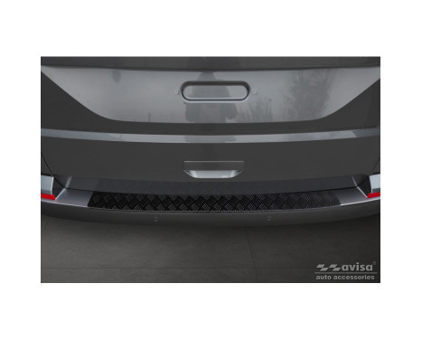 Protecteur de pare-chocs arrière en aluminium noir mat pour Volkswagen Transporter T6 2015- & FL 2019- (avec, Image 2