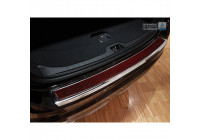 Protection de pare-chocs arrière 'Deluxe' en acier inoxydable Volvo XC60 2013-2016 Chrome / Carbone Rouge-Noir