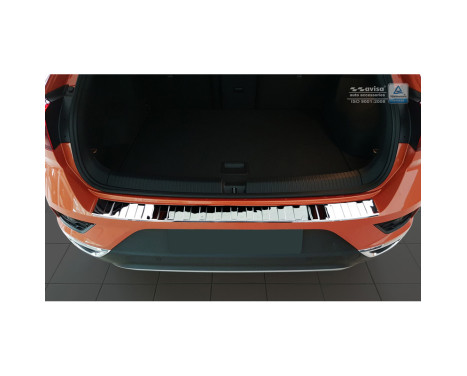 Protection de pare-chocs arrière en acier inoxydable chromé Volkswagen T-Roc 11 / 2017- 'Ribs', Image 3