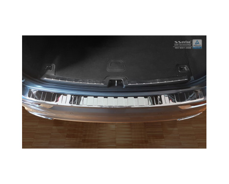 Protection de pare-chocs arrière en acier inoxydable chromé Volvo XC60 II 2017- 'Ribs', Image 3