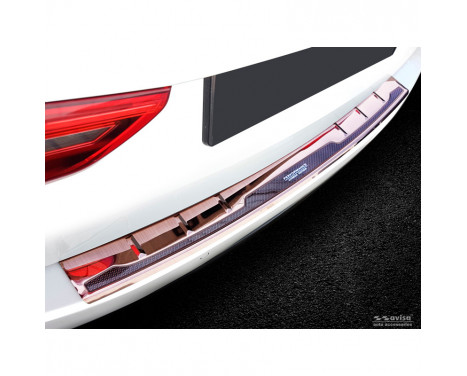 Protection de pare-chocs arrière en acier inoxydable compatible avec 'Deluxe' BMW Série 5 G31 Touring 2017- &#