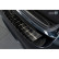 Protection de pare-chocs arrière en acier inoxydable noir Toyota Avensis III Facelift 2015- 'Ribs', Vignette 2