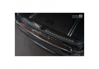 Protection de seuil arrière 'Deluxe' en acier inoxydable BMW X3 F25 2014-2017 noir / rouge-noir carbone
