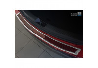 Protection de seuil arrière 'Deluxe' en acier inoxydable Mazda CX-5 2014- Chrome / Red-Black Carbon