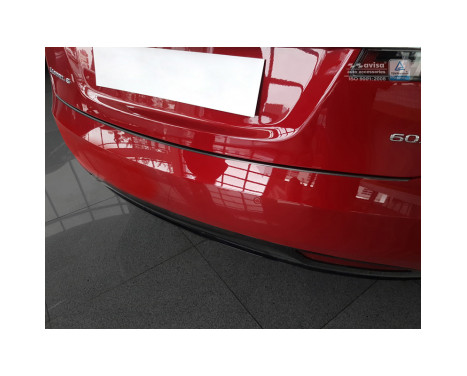 Protection de seuil arrière 'Deluxe' en acier inoxydable Tesla Model S 2012- Noir / Carbone noir, Image 2