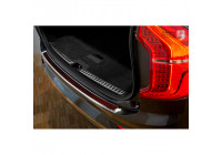 Protection de seuil arrière 'Deluxe' en acier inoxydable Volvo XC90 2015- Chrome / Red-Black Carbon
