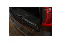 Protection de seuil arrière 'Deluxe' en acier inoxydable Volvo XC90 2015- Noir / Rouge-Noir Carbone