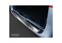 Protection de seuil arrière en acier inoxydable Mercedes Vito & V-Class 2014- 'Ribs' (Version longue)