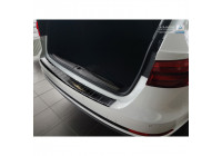 Protection de seuil arrière en acier inoxydable noir Audi A4 B9 Avant 2015- 'Ribs'