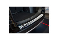 Protection de seuil arrière en inox chromé Mitsubishi Outlander III 2015- 'RIbs'