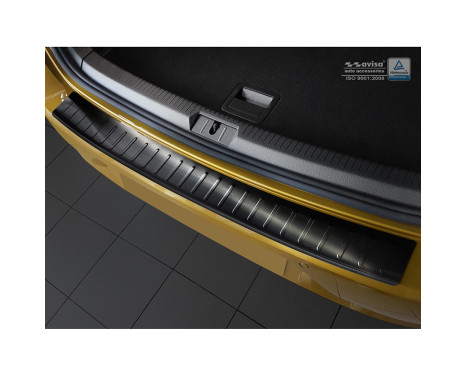 Protection de seuil arrière inox noir Volkswagen Golf VII HB 5 portes 2012-2017 & 2017- 'Ribs', Image 2