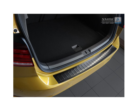 Protection de seuil arrière inox noir Volkswagen Golf VII HB 5 portes 2012-2017 & 2017- 'Ribs', Image 3